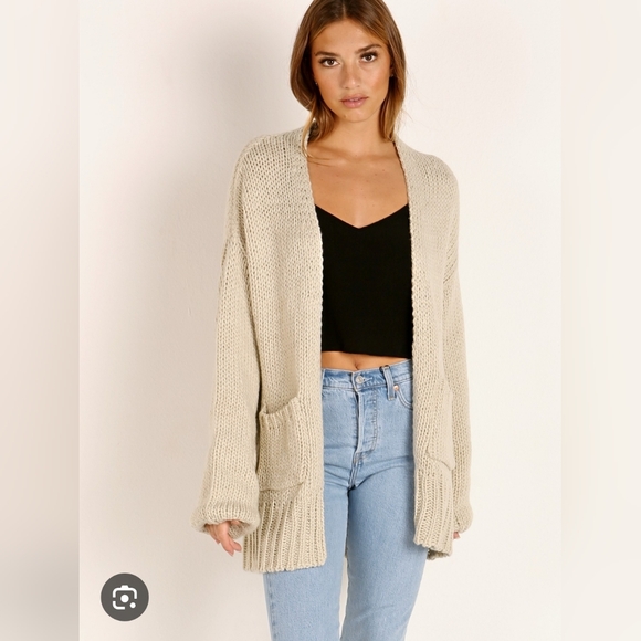 Indah Cayenne Warm Brown Knit Cardigan OS NWT - Picture 4 of 8